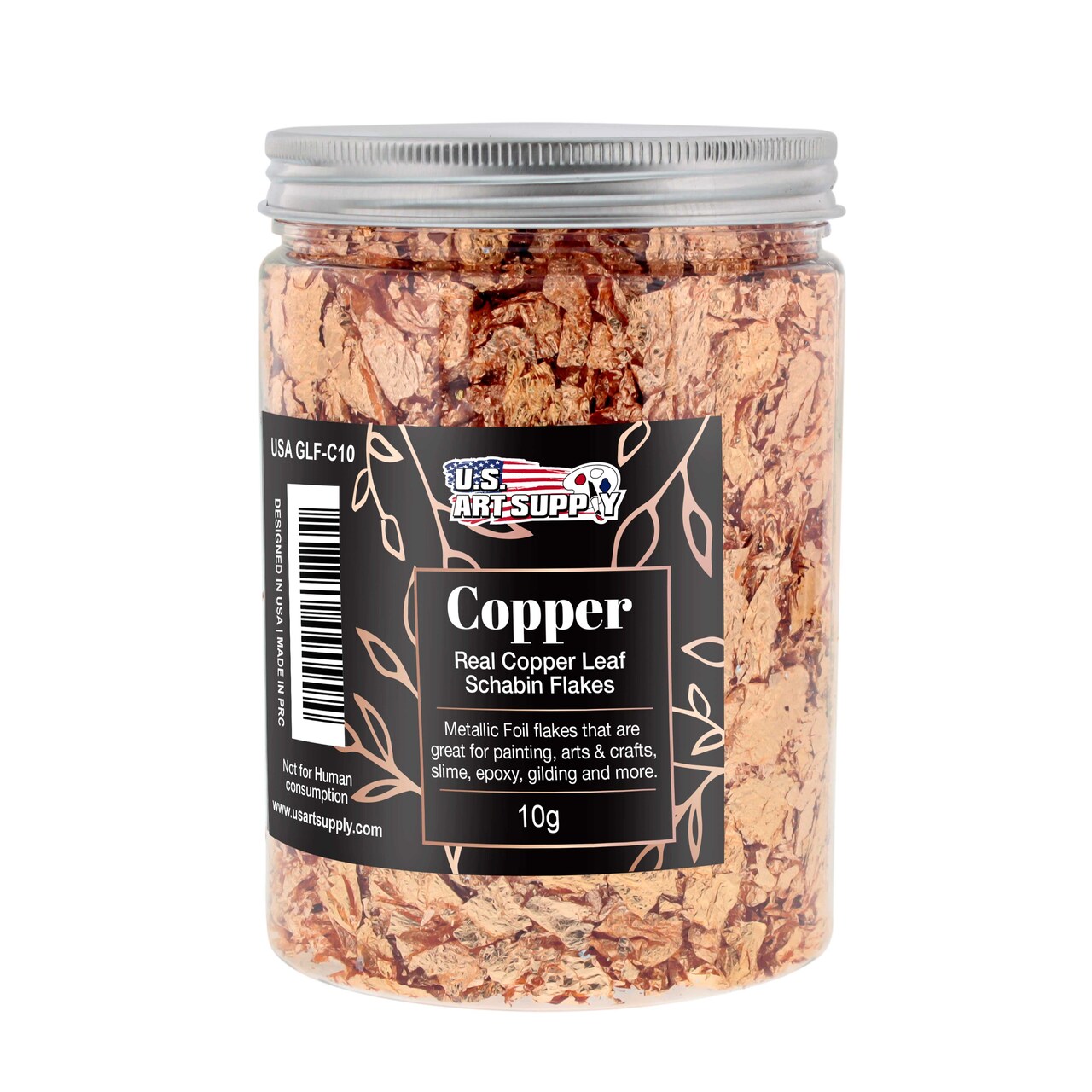 Metallic Foil Schabin Gilding Flakes, Imitation Copper 10 Gram Bottle - Metal Leaf Foil Flakes for Resin, Nails, Crafts, Painting, Jewelry, Slime, Arts and Crafts